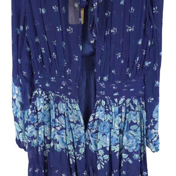 Anthropologie Let Me Be Mock Neck Mini Dress Floral Boho - Picture 6 of 14